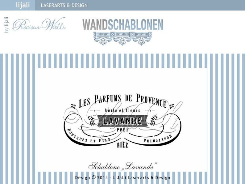 Schablone Lavande Vintage Style Typographie Bild 3