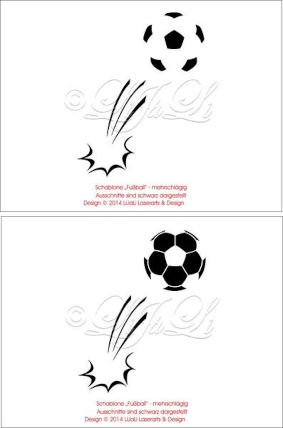  Schablone - Fußball - mehrteiliges Set - Etsy.de 