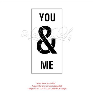 Schablone Typographie You & Me S Bild 1