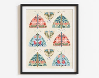 Folk Art Butterfly Print
