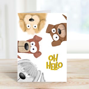 Oh, Hello dog card