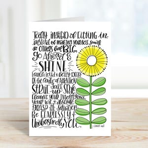 Go Ahead And Shine-wenskaart van 5 x 7