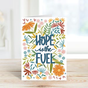 Carte de vœux L'espoir, c'est le carburant