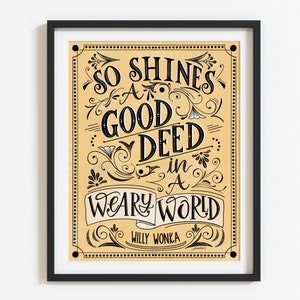 So Shines A Good Deed vintage style print image 1