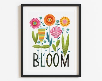 Bloom colorful art print