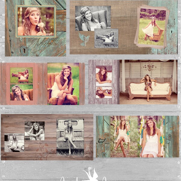 Photo Book "Barn Door" - Photoshop template for Photographers