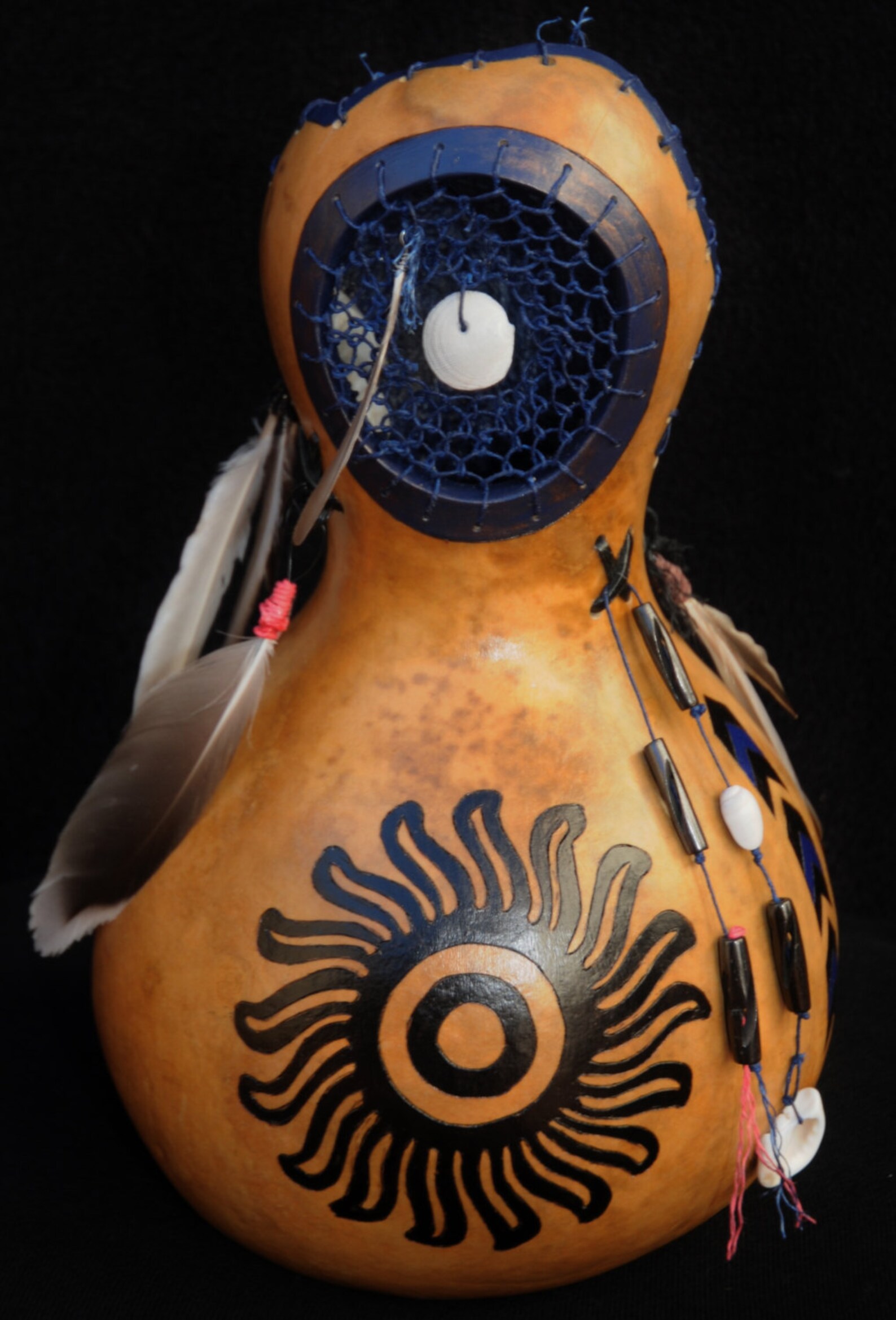 Dream Catcher Gourd with Sea Shells & Feathers my 1 of a Etsy