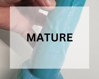 Bj Next Generation Dildo-Soft Green-Blue-Silver High Gloss Circumcised-One of a Kind-Mature