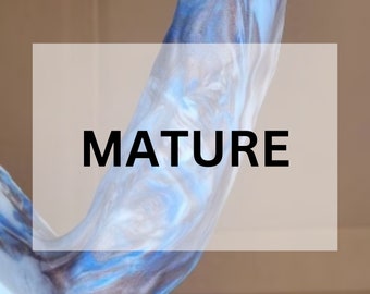 Original BJ Dildo One Of A Kind in Blue, White, Copper - Mature