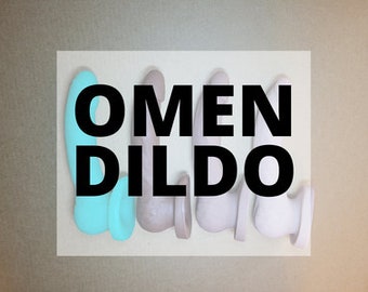 OMEN Dildo With Stroker Suction - Platinum Silicone Sex Toy - LGBTQ FTM - mature