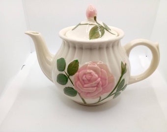 Vintage Shawnee Pottery Rose Tea Pot USA