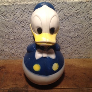 Vintage Donald Duck Sailor Blow Mold Rolly Polly Toy