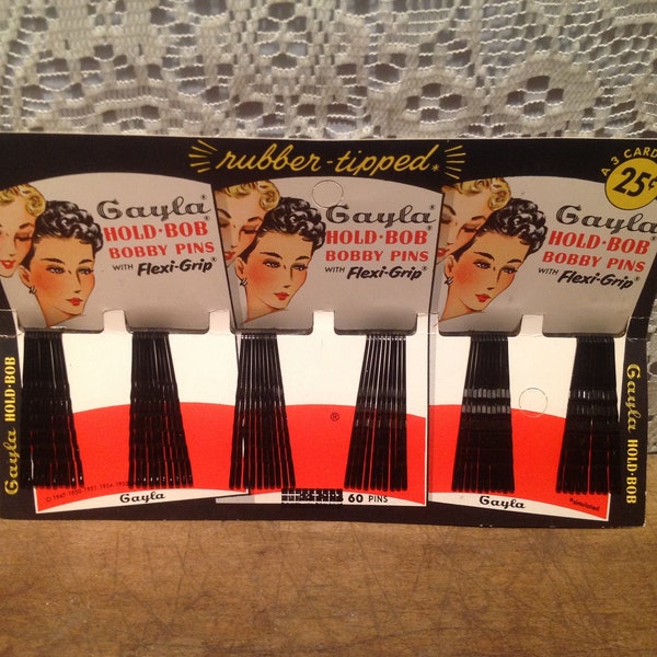 Vintage Card of 60 Gayla Bobby Pins