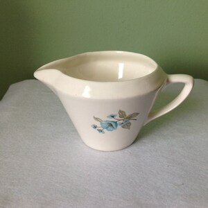 Vintage USA Creamer with Blue Flowers image 1