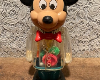 Vintage Wind-Up Walking Mickey Mouse Toy/Doll