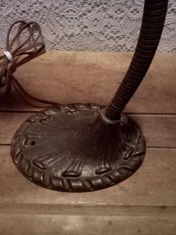 Vintage Aladdin Gooseneck Cast Iron Table Lamp - Etsy