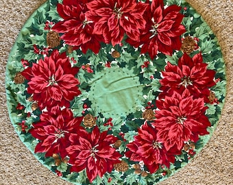 Christmas Round Table Mat/ Holiday Decor