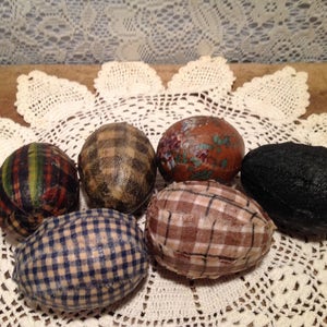 Set of six Decoupaged Eggs image 1