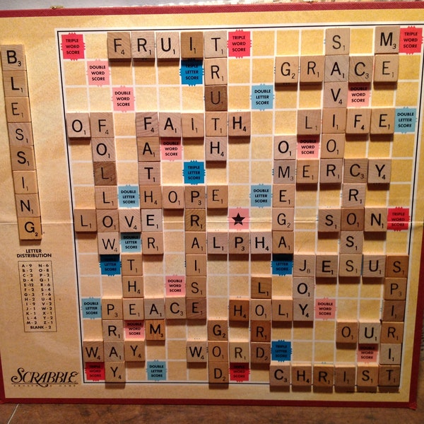 Wall Scrabble Board Etsy