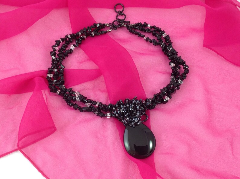 Black agate necklace