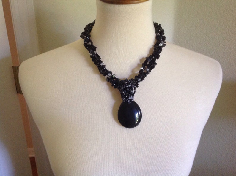 Black agate necklace