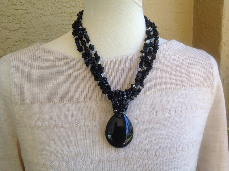 Black agate necklace