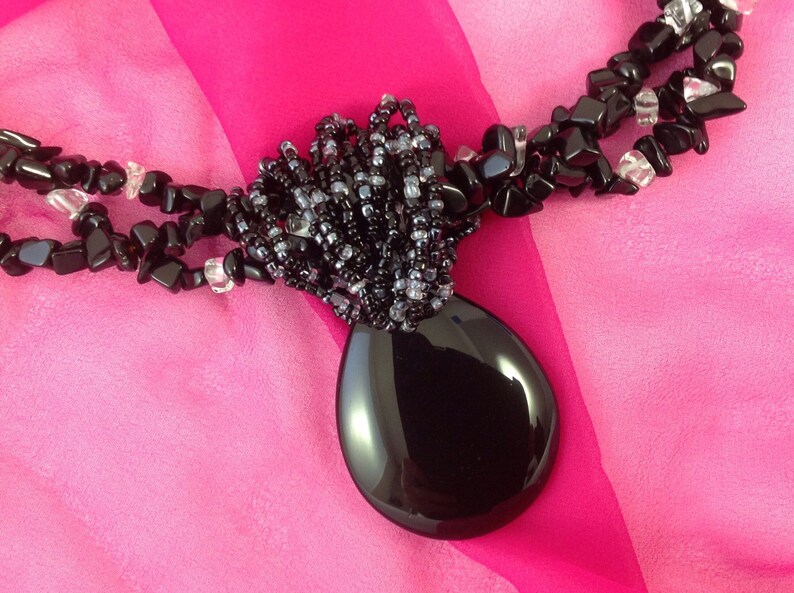 Black agate necklace