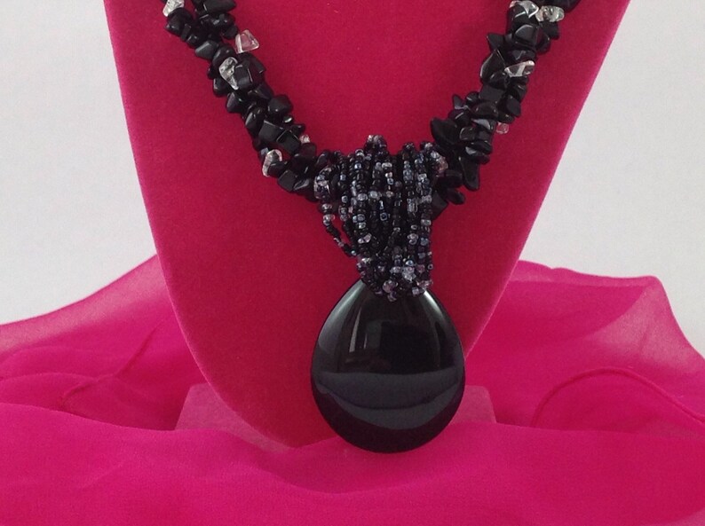 Black agate necklace