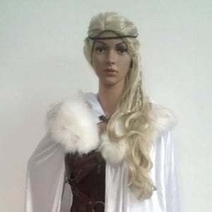 READY TO SHIP Velvet Hood Cape Cloak With Fur Collar Mantle Stole Wedding Renaissance