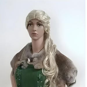 Viking Dress Design Your Style & Colors Apron Chemise Corset Dress Rabbit Fur Mantle