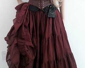 READY To SHIP Renaissance Steampunk 100% Cotton Hand Dyed Pirate Victorian Costume Medieval