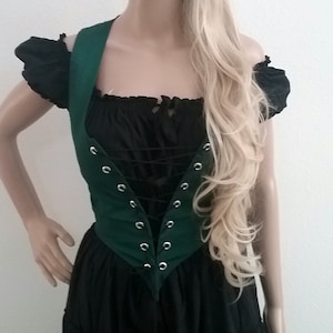 Renaissance Bodice Reversible Steel Boning Medieval Pirate Fairy Steampunk