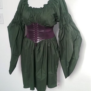 Renaissance Chemise Blouse Long Tiered Sleeves Cotton Pirate Medieval Elvin
