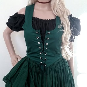 REVERSIBLE Renaissance Bodice Corset Steel Boning Medieval Pirate Fairy Steampunk