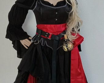black pirate dress The Pirate Princess Costume Dress – Luxury Kids Costume by Teresita Orillac  – Joy Costumes main image 1