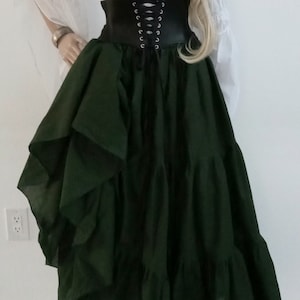 RENAISSANCE Skirt STEAMPUNK 100% Cotton Hand Dyed Pirate VICTORIAN Costume Medieval Choose Color