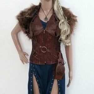 Viking Dress Design Your Style & Colors Corset Chemise Fur Mantle