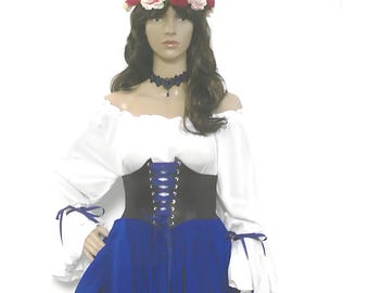 Elenzga 1 Pieza Blusa Con Hombros Dcubiertos, Mangas Abultadas Y