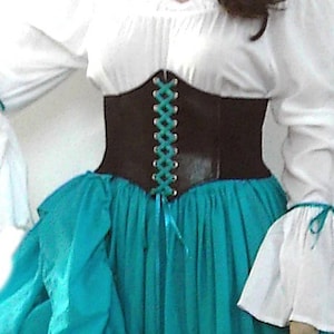 Black Corset Belt: Renaissance Steampunk Pirate Costume Waist Cincher