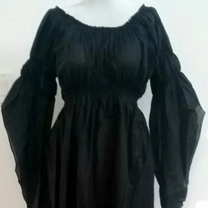 READY TO SHIP Renaissance Chemise Blouse Long Tiered Sleeves Cotton Pirate Medieval Elvin