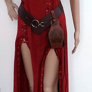 Viking Dress Design Your Style & Colors Apron Chemise Corset Dress Rabbit Fur Mantle