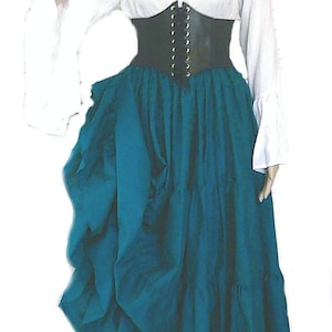 Plus Renaissance Dress Chemise Corset Outfit 3 pcs Wench Pirate Medieval Steampunk Costume Celtic Cosplay Fair Teal