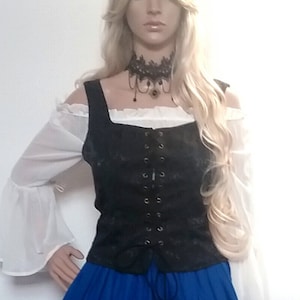 READY to SHIP XL Jacquard Renaissance Bodice with Peplum Hem