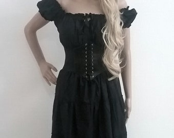 Renaissance Chemise COTTON Dress CUSTOM MADE Long Tiered