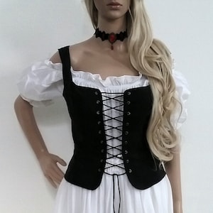 Elvin Pixie Dress Fairy Chemise Bodice Skirt Renaissance Huntress Costume Cospaly Halloween