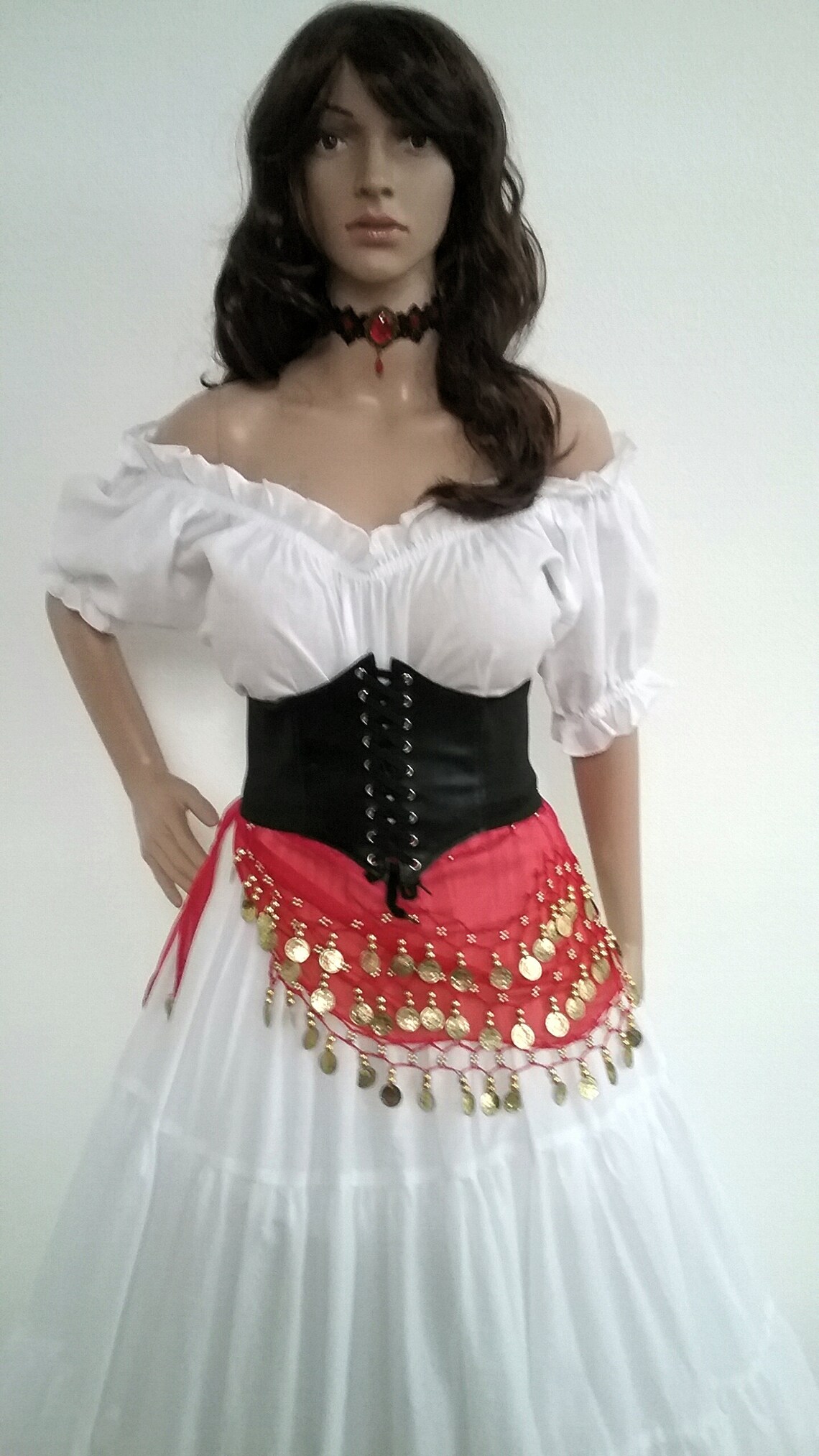 Pirate Renaissance Dress Gypsy Costume Corset Fortune Teller Etsy