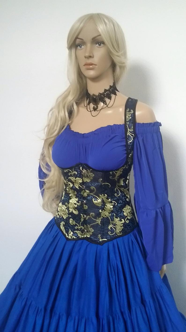 Blouse Renaissance Femme - Style Médiéval/gothique, Manches Courtes, Couleur Beige - Pour Cosplay, Halloween, Fêtes à Thème