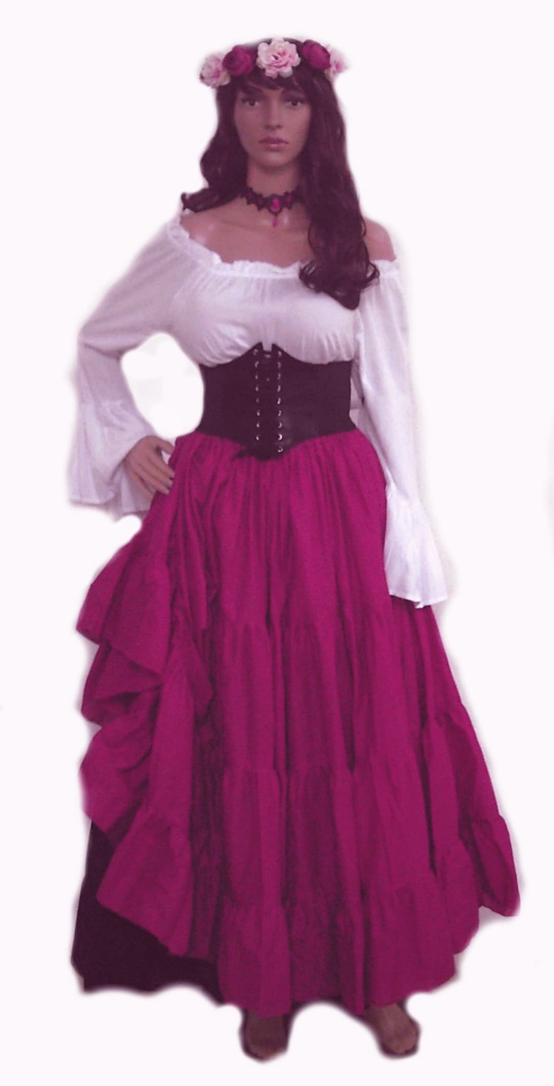 Renaissance Dress Pirate Gypsy Chemise Corset Outfit Waist - Etsy