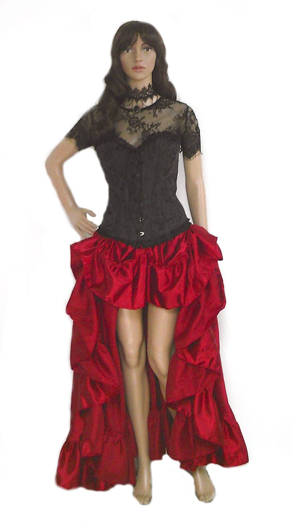 High low skirt corset sales