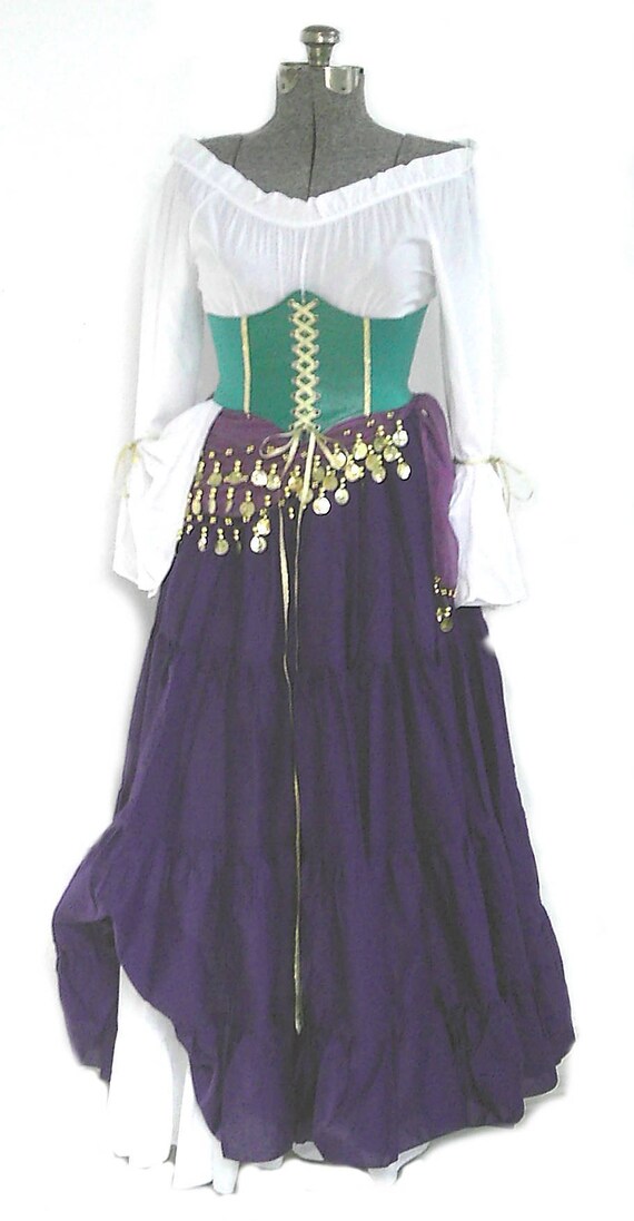 Esmeralda Costume SKIRT Hunchback of Notre Dame Gypsy Cosplay Halloween 